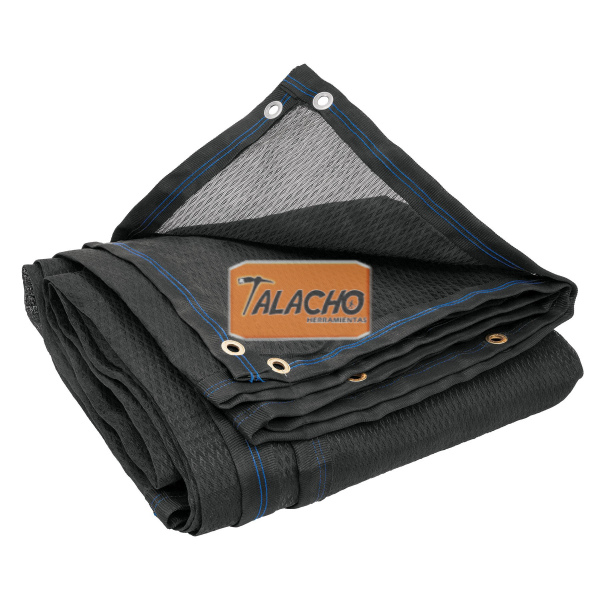 Toldo negro de 3 m de polietileno 80% sombra, ancho 3.60 m