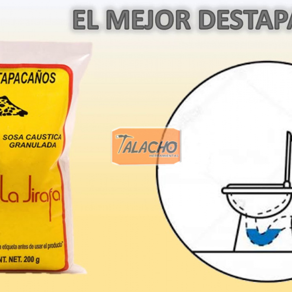 Destapacaños La Jirafa, 200 gramos, Sosa cáustica
